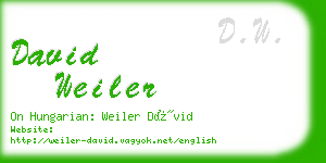 david weiler business card